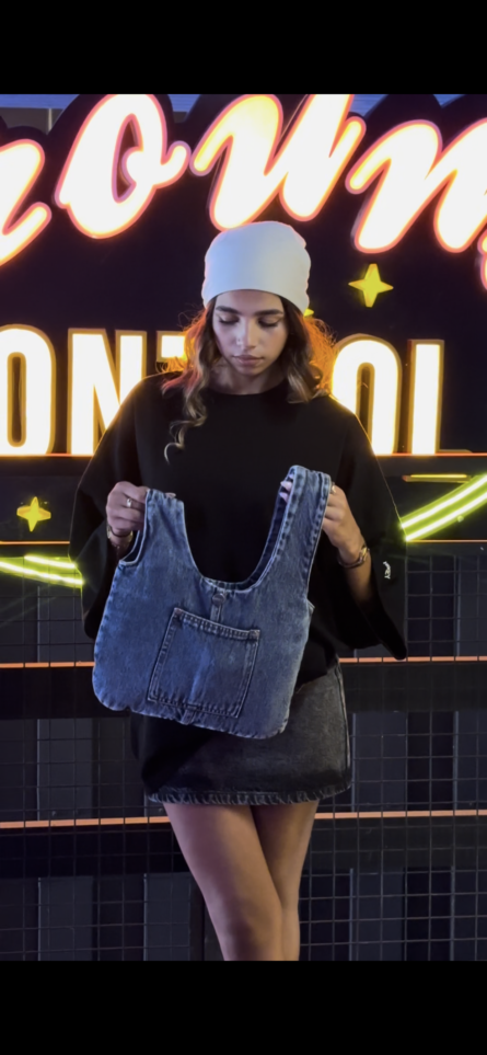 Denim Knot Bag - Image 7