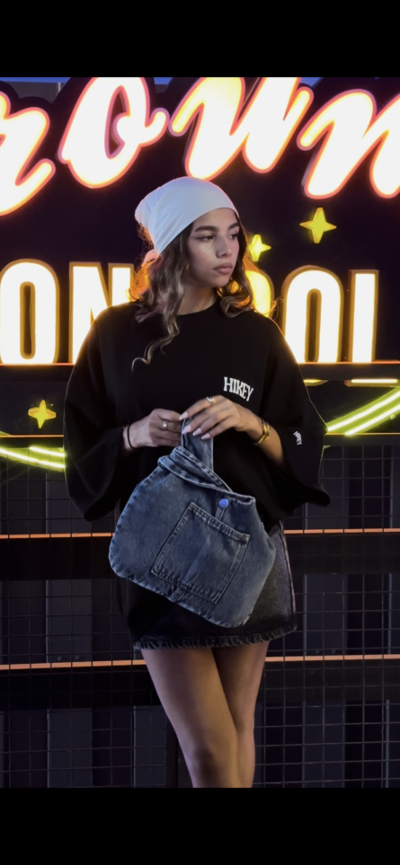 Denim Knot Bag - Image 8